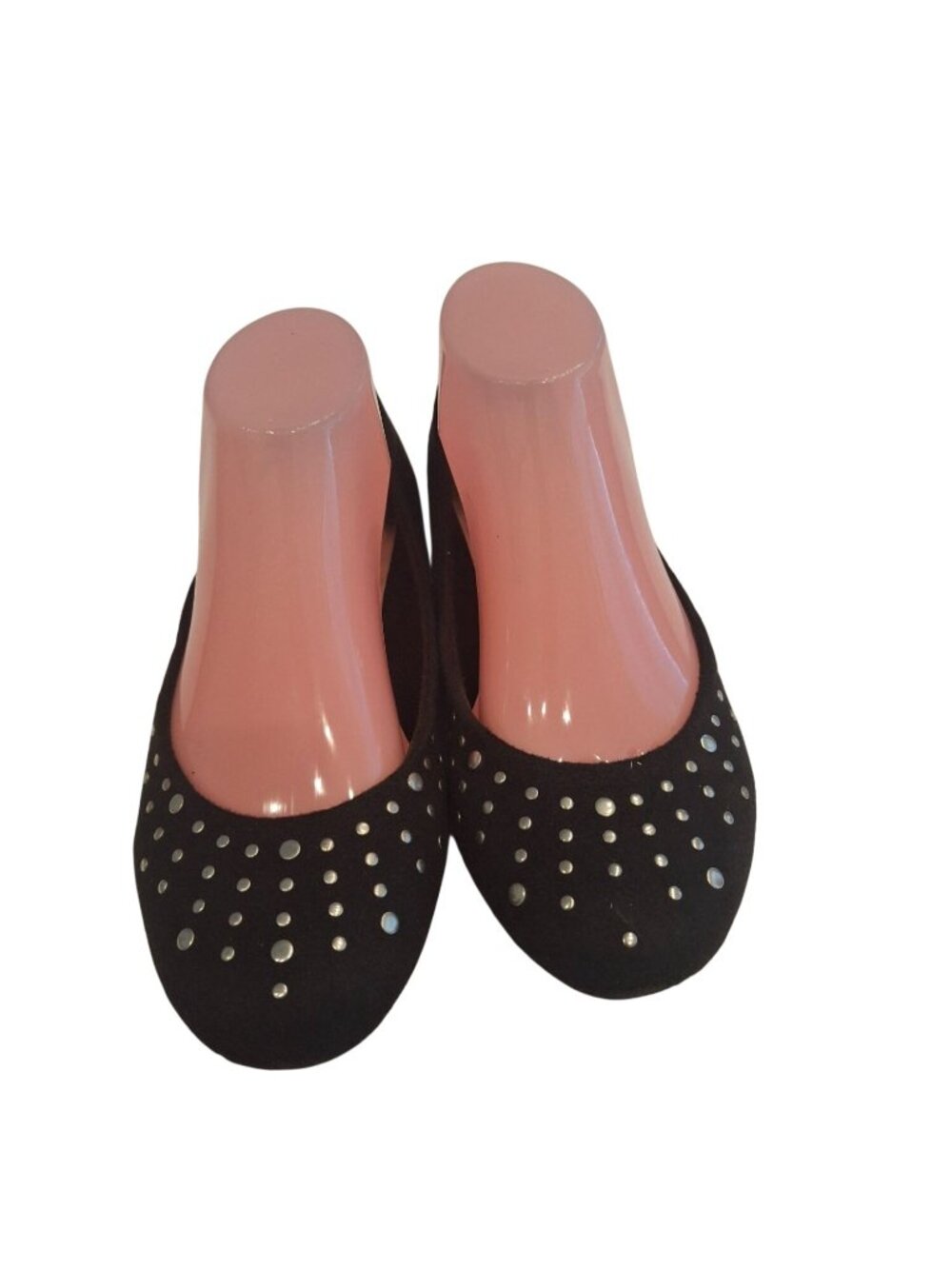 No Call Ballet Flats Womens 8W Black Studded Slip On Shoes Y2K Balletcore